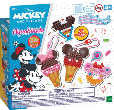 Aquabeads 3d mickey friends ice cream set- 2 sleutelhangers maken