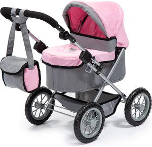 Bayer design - poppenwagen trendy - grijs en roze