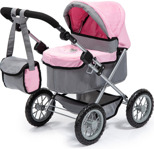 Bayer design - poppenwagen trendy - grijs en roze