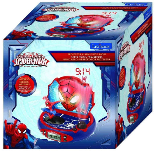 Lexibook 3d spider-man projectorklok met magische geluiden