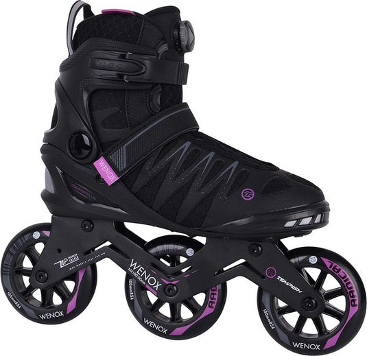 Tempish wenox top 100 dames skeelers – 4x100mm wielen – speed fitness inline skates – zwart roze – maat 40