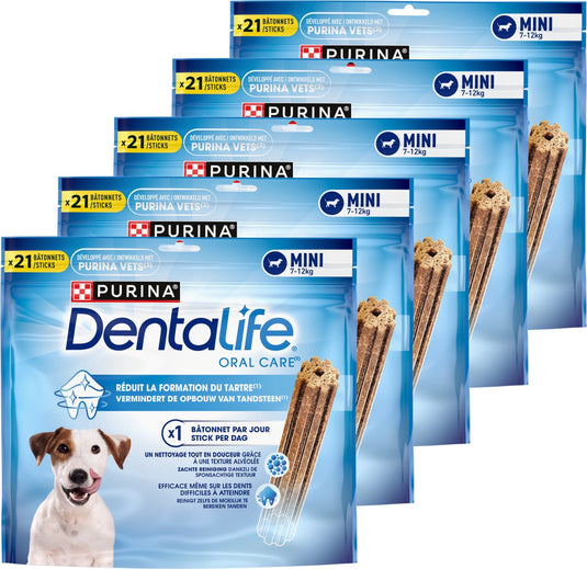 Dentalife daily oral care small - hondensnacks - kip - 5 x 345 g
