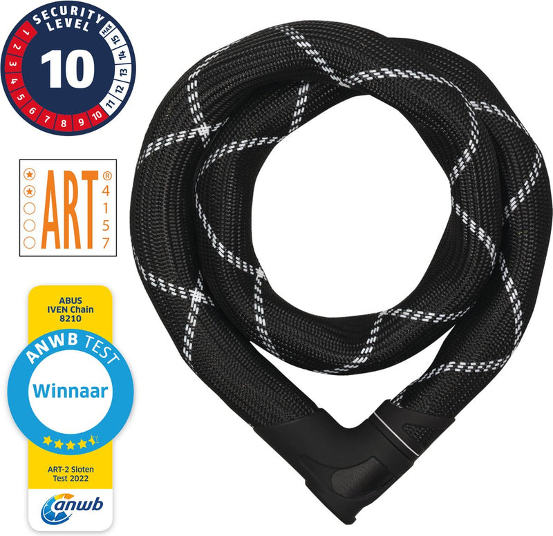 Afbeelding laden in galerijviewer, Abus Iven 8210 110 Kettingslot - Zwart - 110cm - ART2
