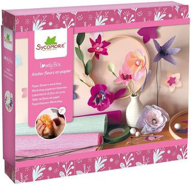 Sycomore knutselset bloemen decoratie papier vanaf 7 jaar.