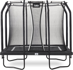 Salta premium black edition - 214 x 153 cm - rechthoekige trampoline met veiligheidsnet - zwart
