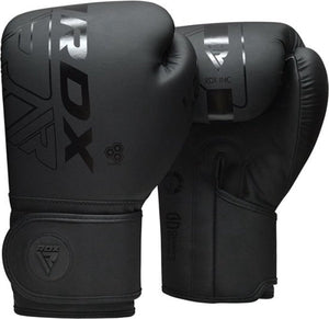 Rdx sports f6 kara bokshandschoenen - boxing gloves - training - vechtsporthandschoenen - boksen - zwart - mat - 12 oz