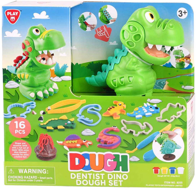 Laden Sie das Bild in Galerie -Viewer, Playgo dino tandarts kleiset - klei speelset voor kinderen.
