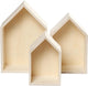 Creativ company houten huisjes met ophanghaak, 3st.