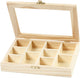 Creativ company houten doos met glazen deksel 15,5x20,5x3,5 cm