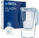 Brita - glass jug waterfilterkan - 2,5l - blauw - glazen waterkan - incl. 1 maxtra pro pure performance filterpatroon