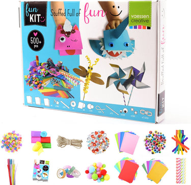 Vaessen creative knutselpakket - voor kinderen - 500 onderdelen