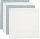 Jollein - hydrofiele doek small 70x70cm - inbakerdoek - zacht katoen - 4 stuks - sea green ivory