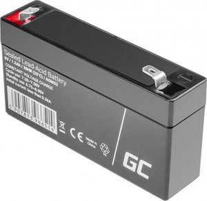 Green cell 6v 1.2ah (f1 4.6mm) 1200mah vrla agm accu