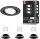 Paulmann led-inbouwlamp smart home zigbee 3.0 base coin basisset zwenkbaar rond 90 mm 20° coin 3x4,9w 3x430lm 230v dimbaar 3000k zwart mat