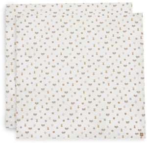 Jollein hydrofiele doek large - 115x115cm - jollies - 2 stuks