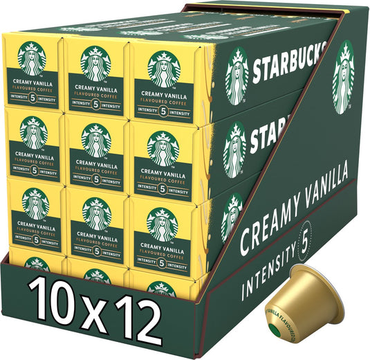 Starbucks by nespresso capsules creamy vanilla - 10 koffiecups x 12 doosjes
