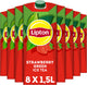 Lipton ice tea green pak - strawberry - laag in suiker - 8 x 1500 ml - voordeelverpakking