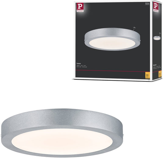 Paulmann led-paneel lunar rond 300 mm 16w 1450lm 3000k chroom mat