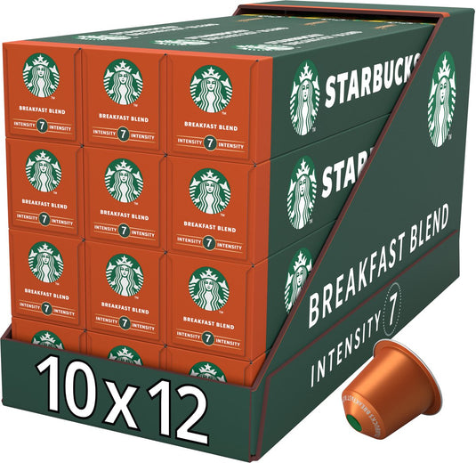 Starbucks by nespresso capsules breakfast blend - 10 koffiecups x 12 doosjes