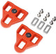 Xlc pd-x04 schoenplaatjes look keo pedalen - speling 9° - rood