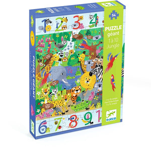 Djeco – dj07148 – jungle puzzel 54-delig – tellen 1-10