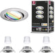 Paulmann led-inbouwlamp smart home zigbee 3.0 base coin basisset zwenkbaar rond 90 mm 20° coin 3x4,9w 3x420lm 230v dimbaar rgbw+ staal geborsteld
