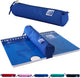 Oxford etui - blauw met elastiek - ronde pennenetui 22cm - etui jongens - etui meisjes