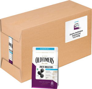 Oldtimers - drop - zoete bolletjes suikervrij - 12 zakjes - 100 gram