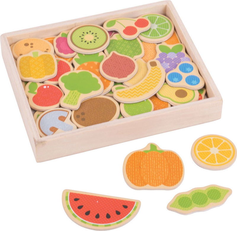 Afbeelding laden in galerijviewer, Bigjigs houten groente en fruit magneten - - vanaf 3 jaar
