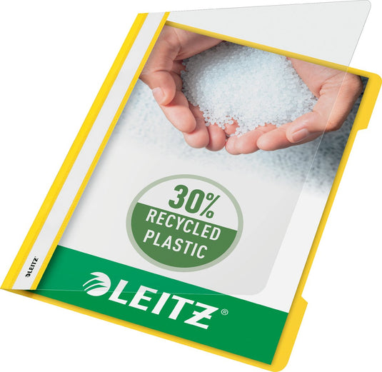 Leitz snelhechter a4 - 30% pre-consumer gerecycled plastic - 25 stuks - geel