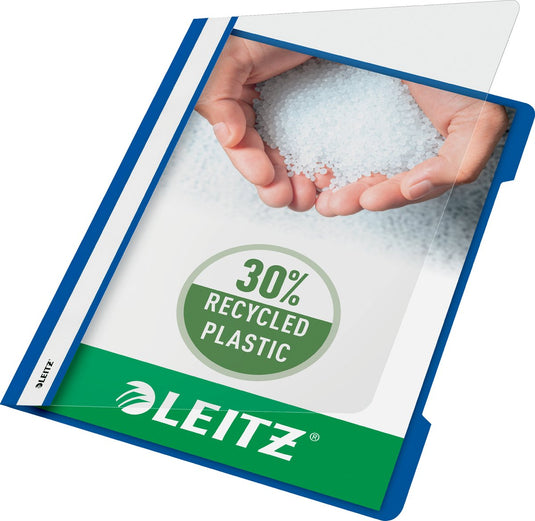 Leitz snelhechter a4 - 30% pre-consumer gerecycled plastic - 25 stuks - blauw