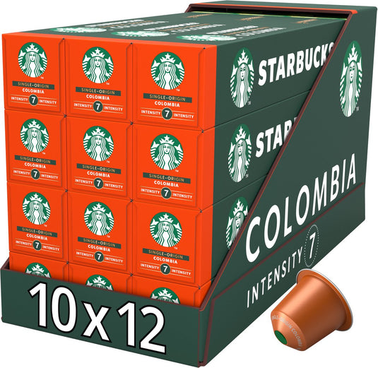 Starbucks by nespresso capsules colombia - 10 koffiecups x 12 doosjes