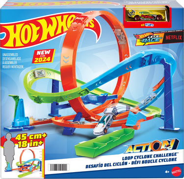 Hot wheels actie cycloon loopingset - racebaan