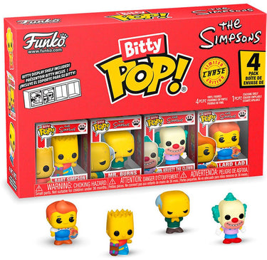 Funko bitty pop! - the simpsons - bart simpson mr. burns krusty the clown random chase