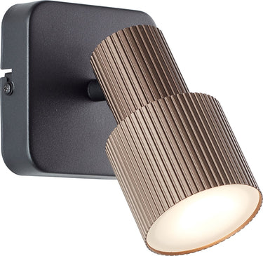 Brilliant cadiz - plafondspot - gu10 1x5w - 3000k - zwart koper