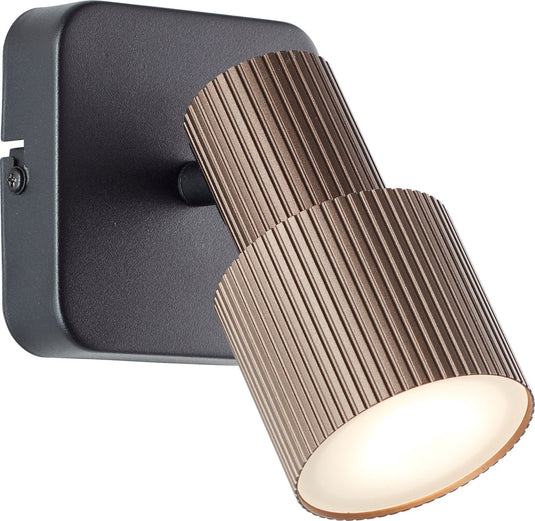 Brilliant cadiz - plafondspot - gu10 1x5w - 3000k - zwart koper
