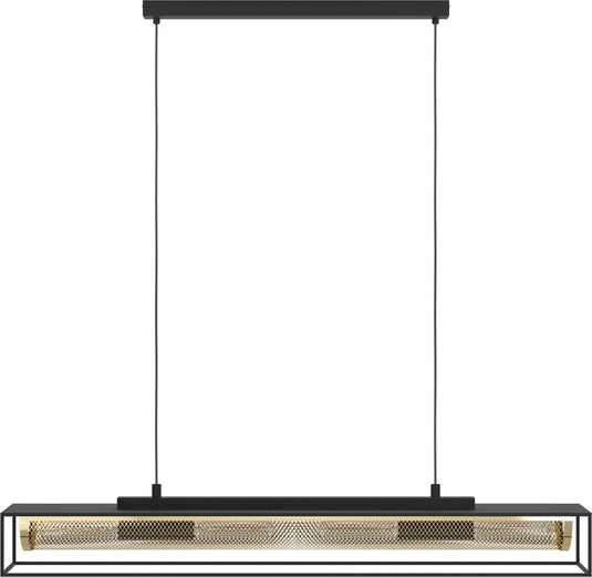 Eglo nohales hanglamp - e27 - 112 cm - zwart|goud - staal