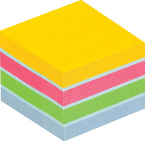 Post-it notes mini kubus | 400 vel | ft 51 x 51 mm | geassorteerde kleuren | op blister
