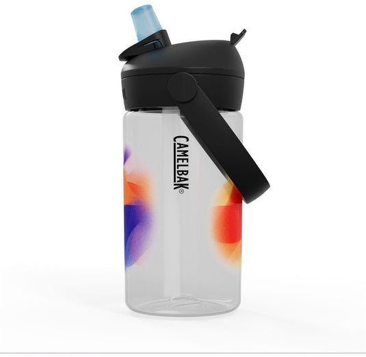 Camelbak thrive flip straw drinkfles kids - 400 ml - met rietje - waterfles - transparant (golden hour)