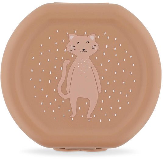 Trixie set van twee snackdoosjes met clip - mrs. cat - makkelijk te openen  bpa-vrij  voor school en onderweg