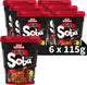 Nissin soba cup noodles big - chili wok style noedels - instant noodles - vegan - 6 x 115 gram