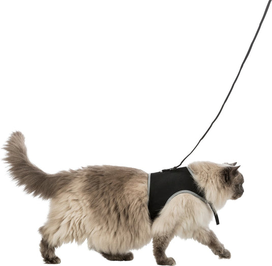 Trixie soft kattentuig - zwart - 1,2 m