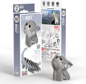 Eugy 3d puzzel - wolf - wilde dieren - duurzaam - verzamel ze allemaal - 6 jaar