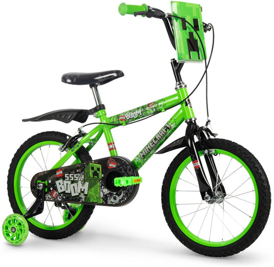 Huffy minecraft 16 inch kinderfiets - groen