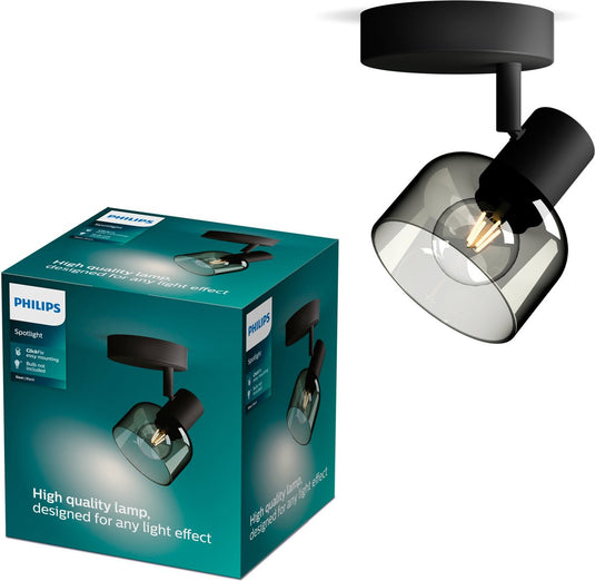 Philips led philips sleet spot - wandspot - met gerookt glas - kleine fitting e14