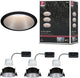 Paulmann led-inbouwlamp 3-step-dim cole coin set van 3 ip44 rond 88 mm coin 3x6w 3x470lm 230v dimbaar 2700k zwart, zilver mat