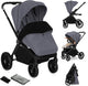 Lionelo mika plus kinderwagen - all-terrain wielen - lichtgewicht - verstelbare zitting - xxl kap met upf 50+ - compact opvouwbaar - inclusief accessoires
