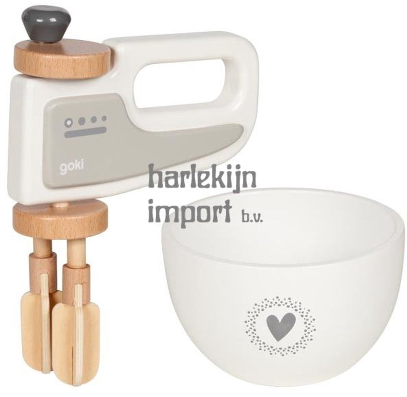 Afbeelding laden in galerijviewer, Goki houten handmixer met kom, 2ldg.
