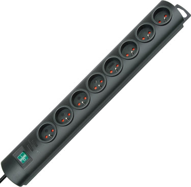 Brennenstuhl primera-line stekkerdoos 8-voudig zwart 2 m h05vv-f 3g1,5 *fr be*