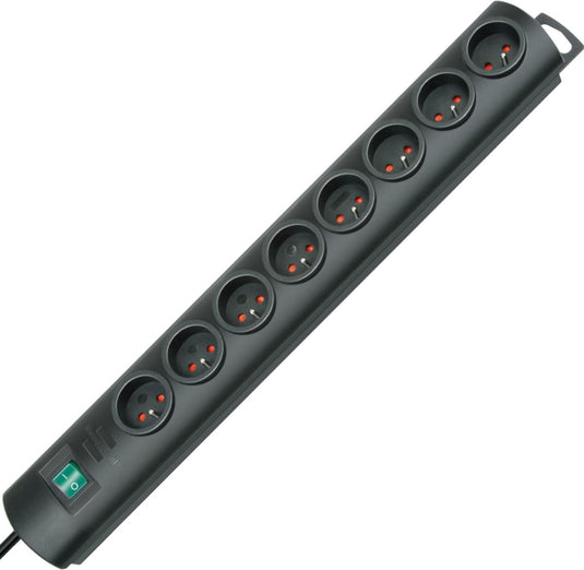 Brennenstuhl primera-line stekkerdoos 8-voudig zwart 2 m h05vv-f 3g1,5 *fr be*